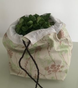 Sac à salade avec sa salade.