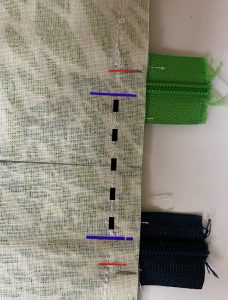 Assembler a l interieur des zips.