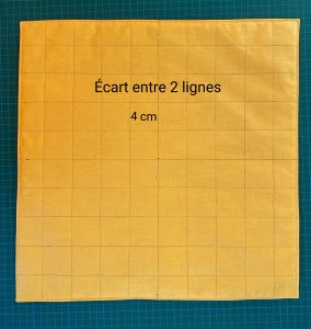 Tracer les lignes de matelassage.Ecart 40cm.