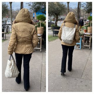 Mon sac cabas tote bag et sac à dos.