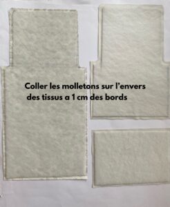 Coller le molleton a 1 cm des bords.