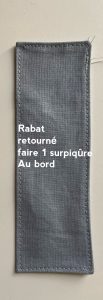 Faire une surpiqure sur le rabt retourne